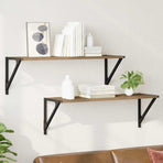 Wall Shelves 2 pcs Artisan Oak 80 x 25 x 25,5 cm