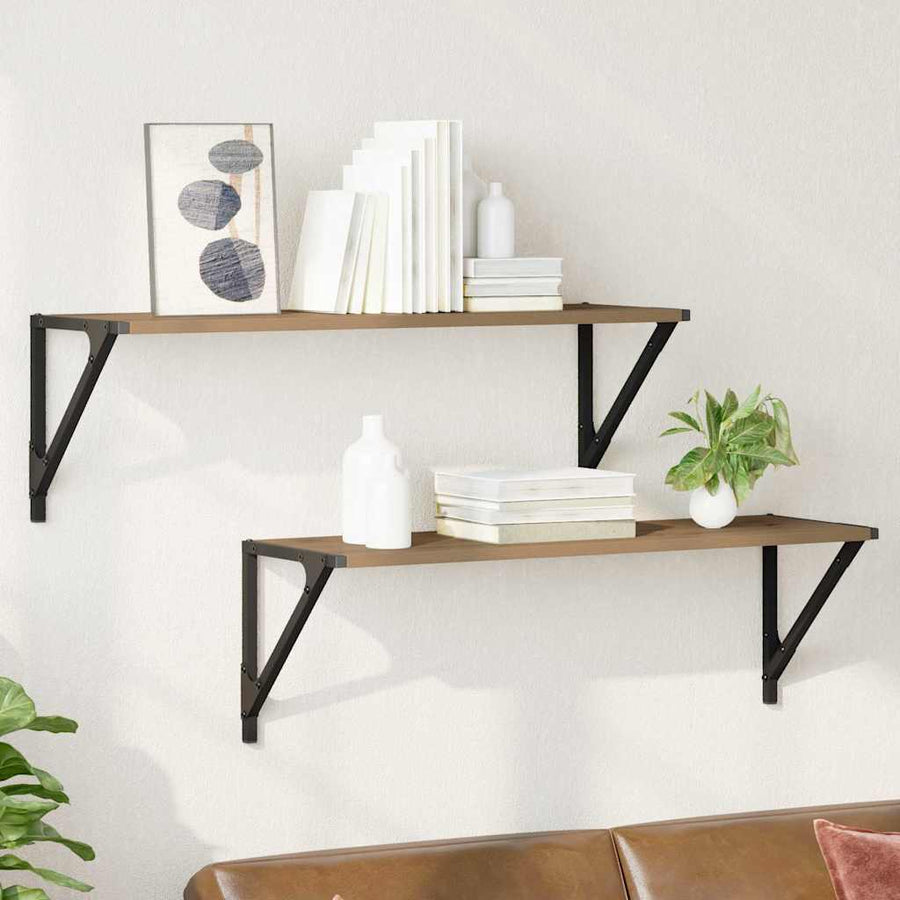 Wall Shelves 2 pcs Artisan Oak 80 x 25 x 25,5 cm