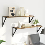 Wall Shelves with Shelf 2 pcs Artisan Oak 80 x 25 x 25,5 cm - Top-Down View