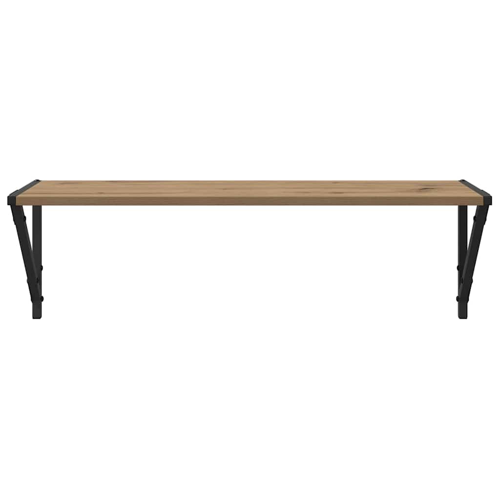 Wall Shelves with Shelf 2 pcs Artisan Oak 80 x 25 x 25,5 cm