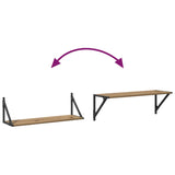 Wall Shelves with Shelf 2 pcs Artisan Oak 80 x 25 x 25,5 cm - Extra Image