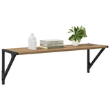 Wall Shelves with Shelf 2 pcs Artisan Oak 80 x 25 x 25,5 cm - Side View