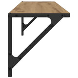 Wall Shelves with Shelf 2 pcs Artisan Oak 80 x 25 x 25,5 cm - Close-Up Angle