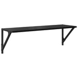 Wall Shelves 2 pcs Black Oak 80 x 25 x 25,5 cm Engineered Wood