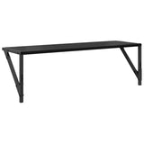 Wall Shelves 2 pcs Black Oak 80 x 25 x 25,5 cm Engineered Wood - Low Angle