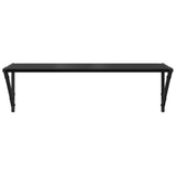 Wall Shelves 2 pcs Black Oak 80 x 25 x 25,5 cm Engineered Wood