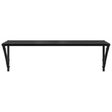 Wall Shelves 2 pcs Black Oak 80 x 25 x 25,5 cm Engineered Wood - Rear View