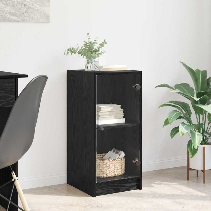 Sideboard Black oak 35 x 37 x 76 cm Engineered Wood