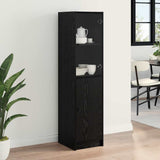 Highboard Black Oak 35 x 37 x 142 cm Engineered Wood - Top-Down View