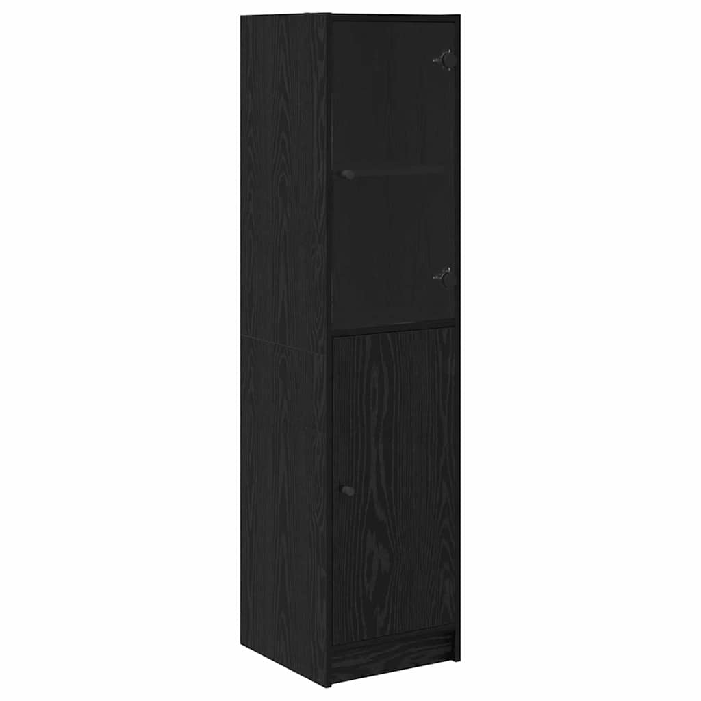 Highboard Black Oak 35 x 37 x 142 cm Engineered Wood