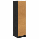 Highboard Black Oak 35 x 37 x 142 cm Engineered Wood - Low Angle