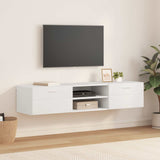 Wooden Cabinet 150 x 39 x 30 cm White Engineered Wood