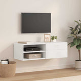 TV Cabinet with Drawer White 100.5 x 39 x 30 cm Engineered wood