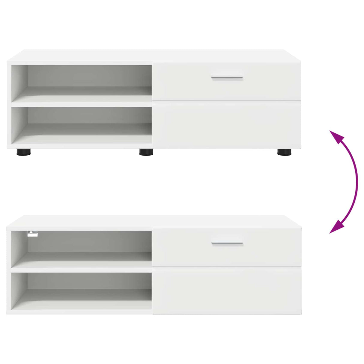 Wooden Cabinet 100,5 x 39 x 30 cm White Engineered Wood