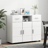 Sideboard with Drawer White 88.5 x 30.5 x 73 cm Engineered wood - Top-Down View