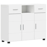 Sideboard with Drawer White 88.5 x 30.5 x 73 cm Engineered wood - Front View