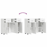 Sideboard with Drawer White 88.5 x 30.5 x 73 cm Engineered wood - Extra Image