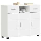 Sideboard with Drawer White 88.5 x 30.5 x 73 cm Engineered wood - Side View