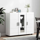 Sideboard with Shelf White 55.5 x 29 x 100 cm Engineered wood - Top-Down View