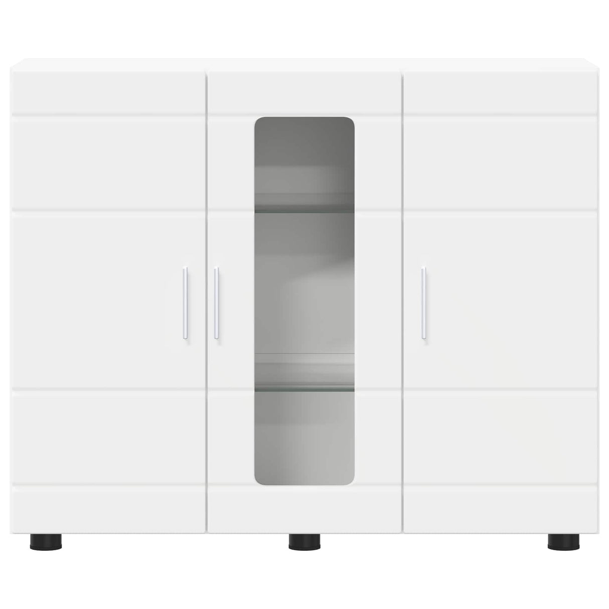 Wooden Cabinet White Engineered Wood