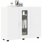 Sideboard with Shelf White 55.5 x 29 x 100 cm Engineered wood - Side View