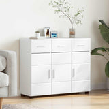 Sideboard FLORIN 88,5 x 30,5 x 73 cm White Engineered Wood