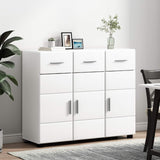 Sideboard FLORIN 88,5 x 30,5 x 73 cm White Engineered Wood