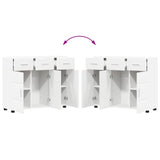 Sideboard FLORIN 88,5 x 30,5 x 73 cm White Engineered Wood