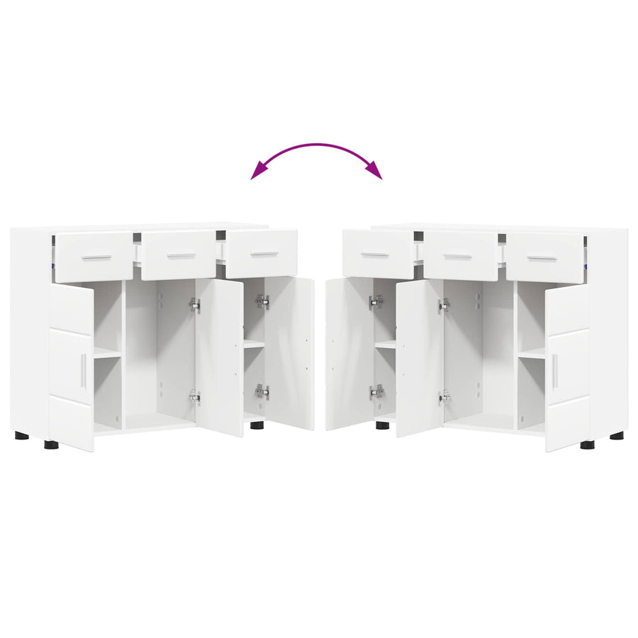 Sideboard FLORIN 88,5 x 30,5 x 73 cm White Engineered Wood