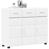 Sideboard FLORIN 88,5 x 30,5 x 73 cm White Engineered Wood - Side View