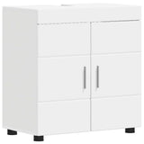 Bathroom Basin Cabinet with Storage TULUM White 60 x 34 x 63 cm - Front View