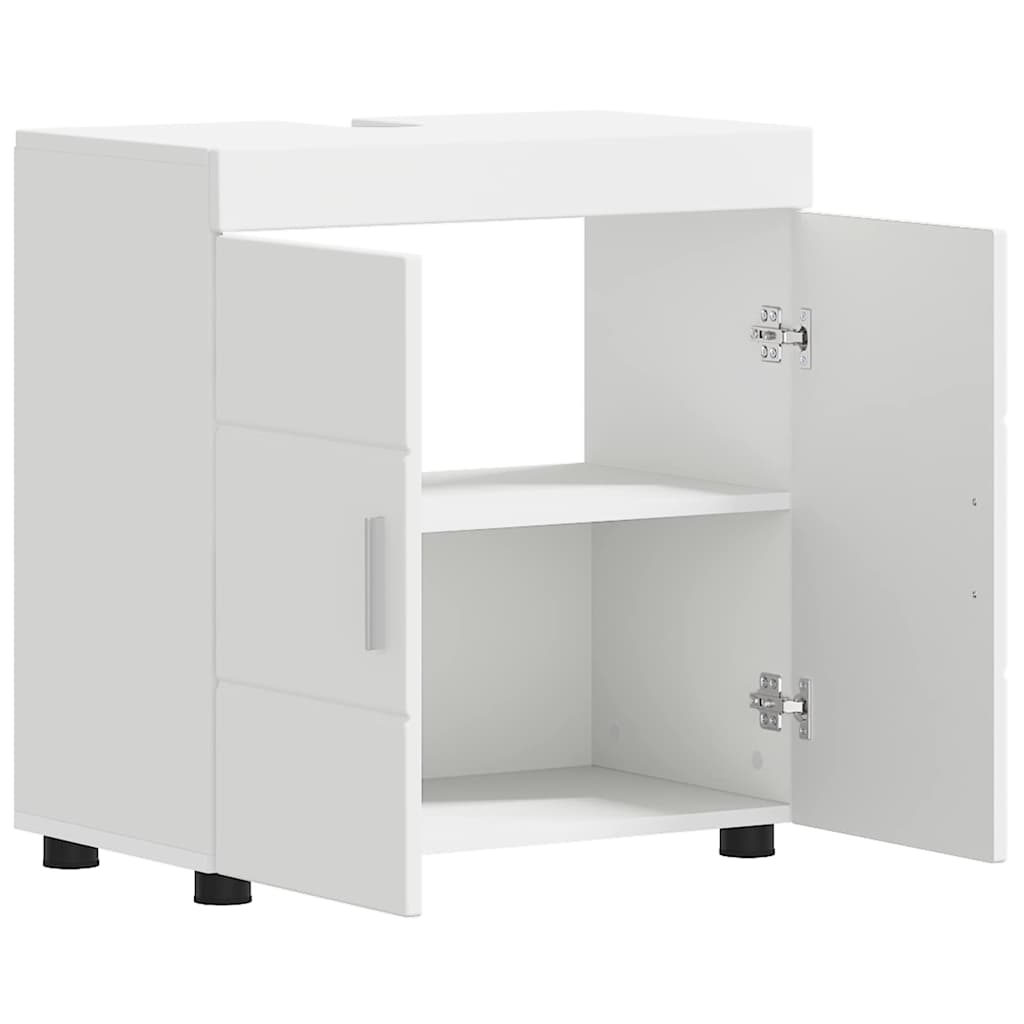 Bathroom Basin Cabinet with Storage TULUM White 60 x 34 x 63 cm