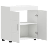 Bathroom Basin Cabinet with Storage TULUM White 60 x 34 x 63 cm - 45-Degree Angle