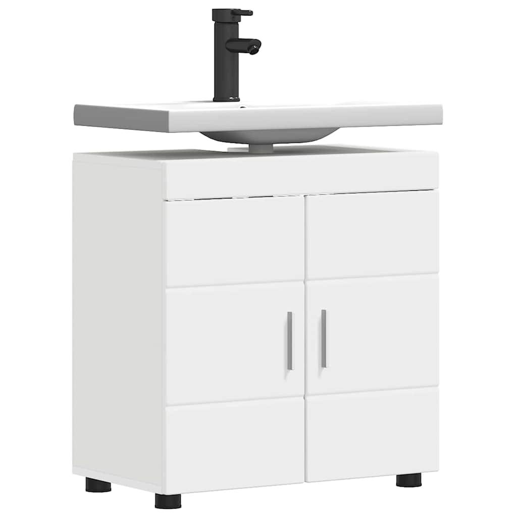 Bathroom Basin Cabinet with Storage TULUM White 60 x 34 x 63 cm