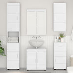 Bathroom Wall Cabinet TULUM White 37 x 24,5 x 86 cm