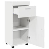 Bathroom Cabinet Set with Drawer TULUM White 37 x 31,5 x 82 cm - 45-Degree Angle
