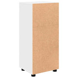 Bathroom Cabinet TULUM White 37 x 31.5 x 82 cm Engineered Wood - Low Angle