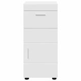 Bathroom Cabinet Set with Drawer TULUM White 37 x 31,5 x 82 cm - Rear View