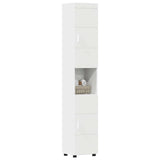 Bathroom Cabinet Set TULUM White 37 x 31,5 x 203 cm - Side View