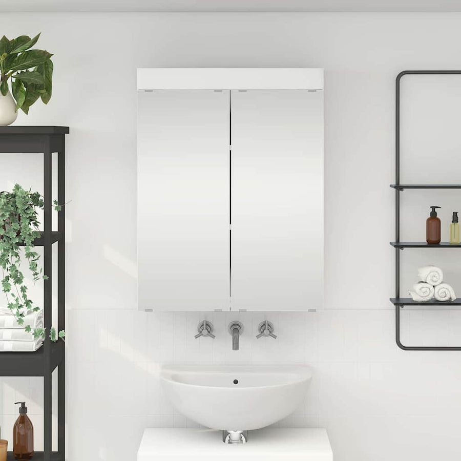 Bathroom Mirror Cabinet TULUM White 60 x 16,5 x 78 cm