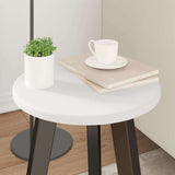 Table Top Ø 30 x 1,5 cm Round Engineered Wood White