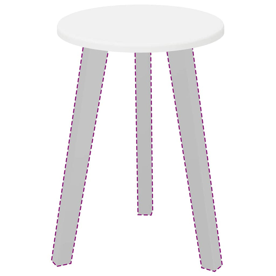 Table Top Ø 30 x 1,5 cm Round Engineered Wood White