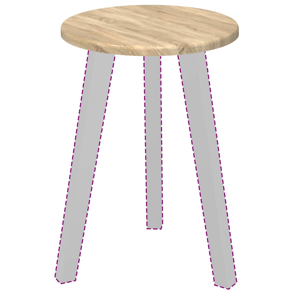 Table Top Ø 30 x 1,5 cm Round Engineered Wood Sonoma Oak