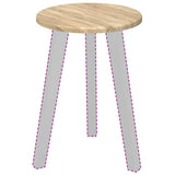 Table Top Ø 30 x 1,5 cm Round Engineered Wood Sonoma Oak