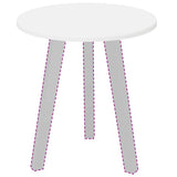 Table Top White 40 x 40 x 1.5 cm Engineered wood - Side View