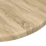 Table Top Sonoma oak 40 x 40 x 1.5 cm Engineered wood - Close-Up Angle