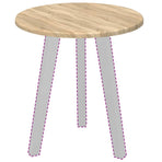 Table Top Ø 40 x 1,5 cm Round Engineered Wood Sonoma Oak