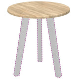 Table Top Sonoma oak 40 x 40 x 1.5 cm Engineered wood - Side View