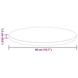 Table Top Ø 40 x 1,5 cm Round Engineered Wood Sonoma Oak