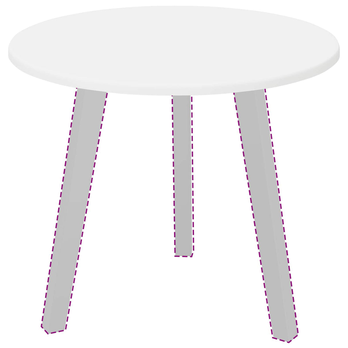 Table Top Ø 50 x 1,5 cm Round Engineered Wood White
